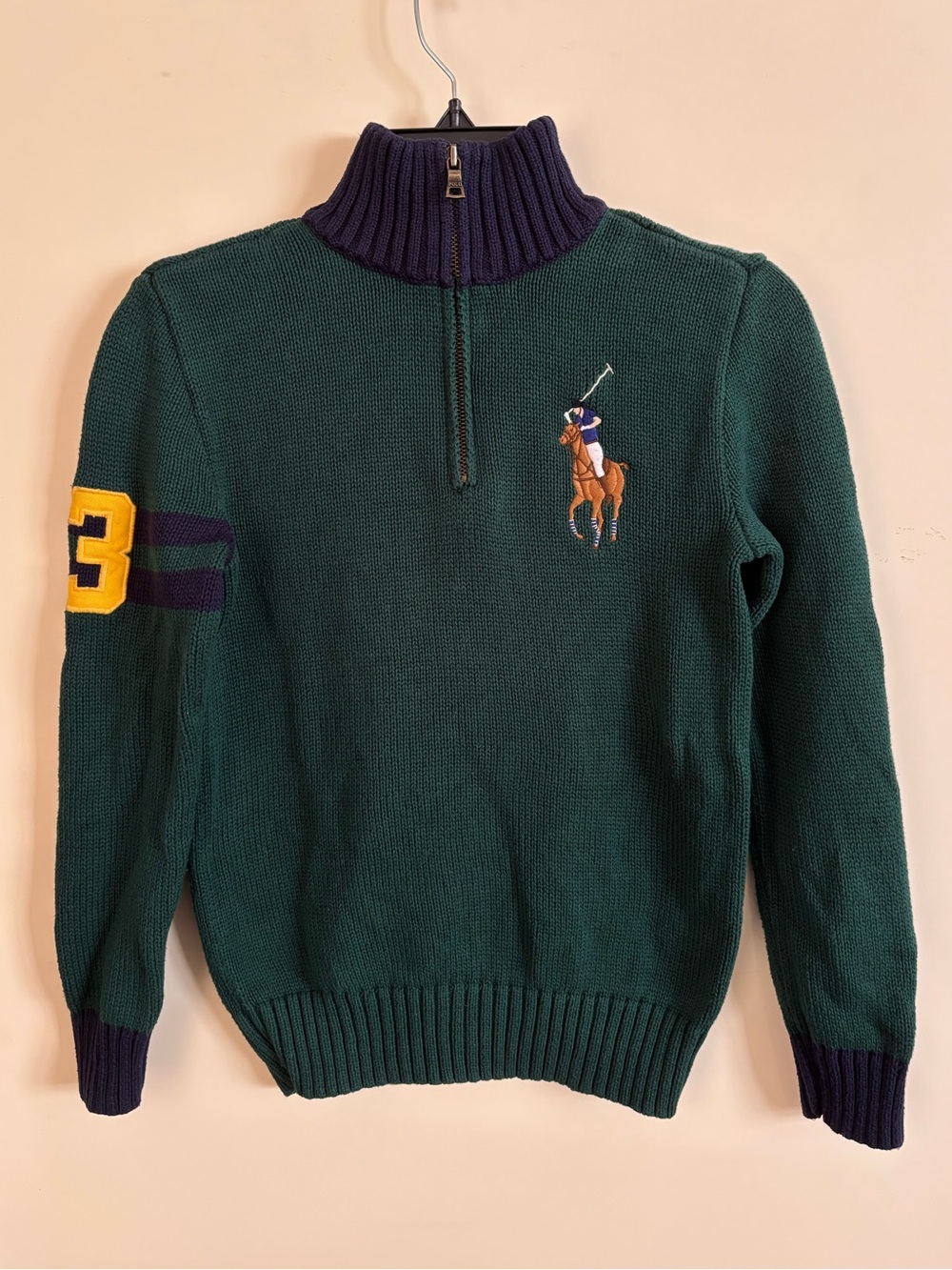 Boy’s Ralph Lauren Polo Knit Quarter Zip Sweater